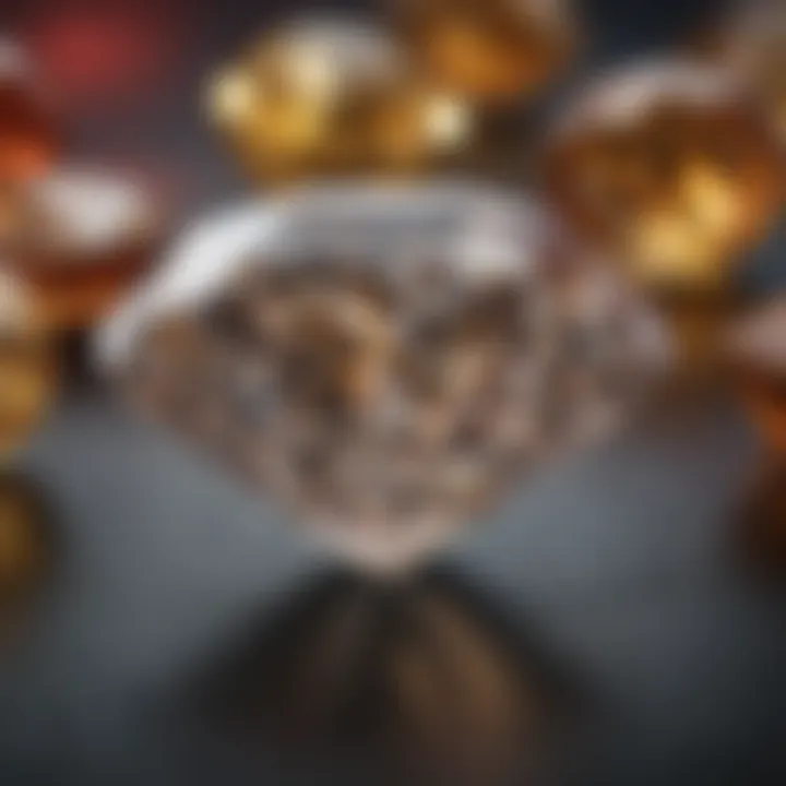 A visual representation of the diamond valuation process highlighting key factors