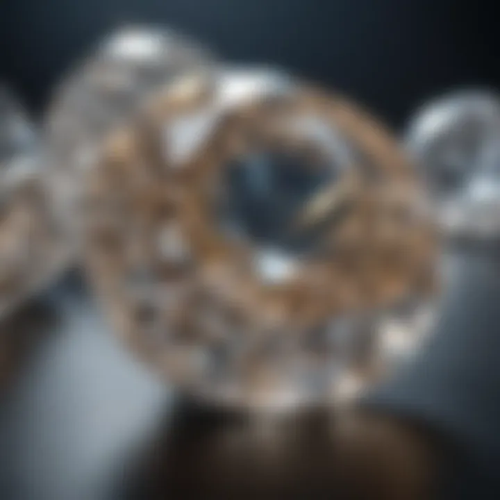 Illustration of the origins of moissanite and diamond in nature