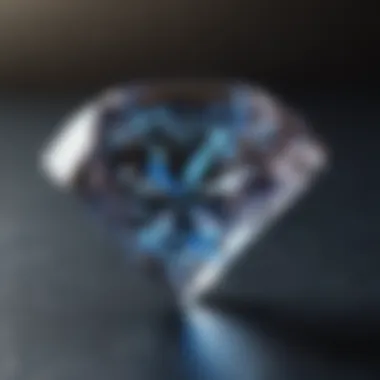 Fluorescence Characteristics of Diamonds Close-up of a diamond showing fluorescence characteristics