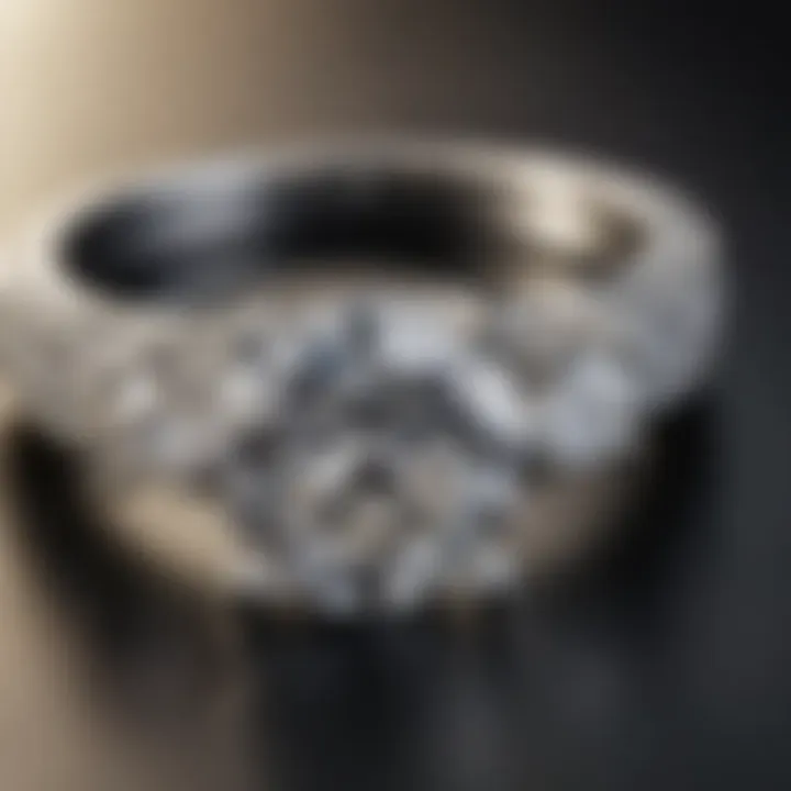 An elegant close-up of a diamond engagement ring, highlighting its brilliance and clarity against a soft background.