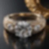 A stunning vintage diamond engagement ring showcasing intricate craftsmanship and unique design.