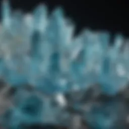 A stunning close-up of aquamarine crystals showcasing their clarity and color.