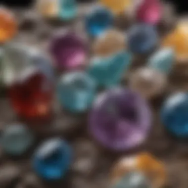 Close-up of unique gemstones found in Montana's mines.