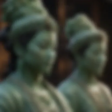 Diverse Themes in Jade Statues A collection of diverse jade statues reflecting varying cultural themes