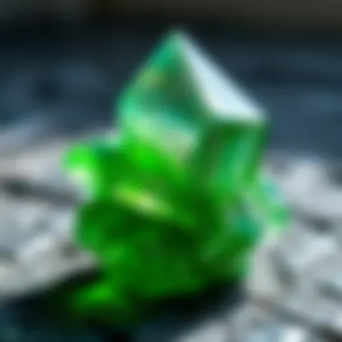 Notable The Intricacies of Green Crystal with White Lines Notable The Intricacies of Green Crystal with White Lines