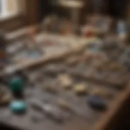 An organized jewelry maker's bench highlighting essential tools and materials