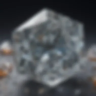 Crystalline Structure of Moissanite An illustration depicting the crystalline structure of moissanite.