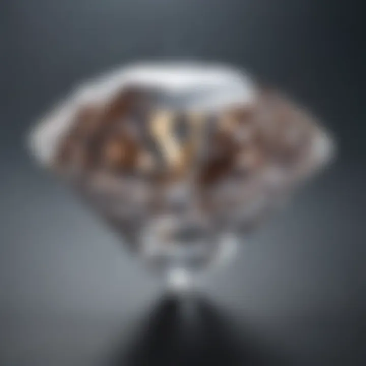 Close-up of a sparkling lab-grown diamond highlighting its clarity and brilliance