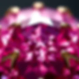 Close-up view of a pink sapphire showcasing its vibrant color and brilliance