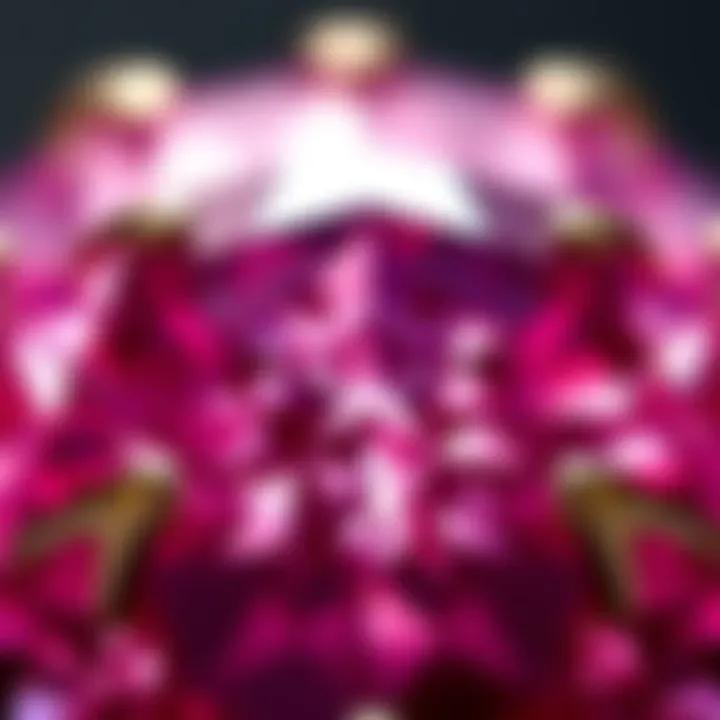 Vibrant Pink Sapphire Close-up view of a pink sapphire showcasing its vibrant color and brilliance