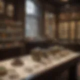 Elegant jewelry display in a boutique
