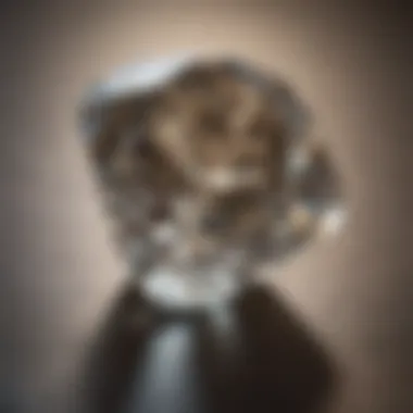 Close-up of a rough diamond before it is cut and polished