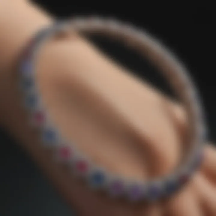 Historical depiction of the first tennis bracelet design