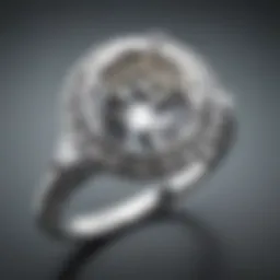 Close-up of a two carat diamond ring showcasing its brilliance and clarity