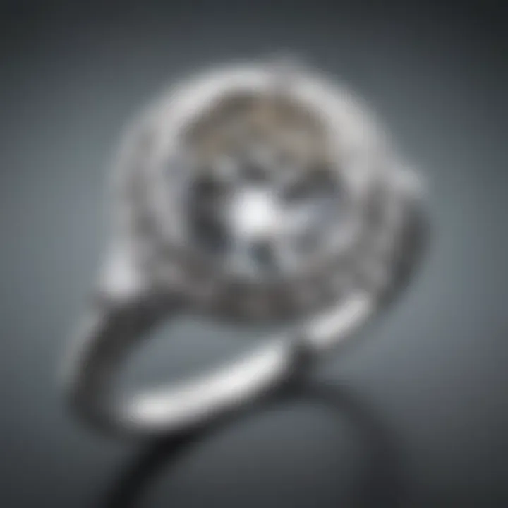 Close-up of a two carat diamond ring showcasing its brilliance and clarity