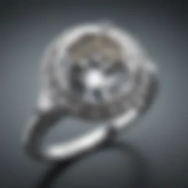 Brilliance and Clarity of a Two Carat Diamond Close-up of a two carat diamond ring showcasing its brilliance and clarity