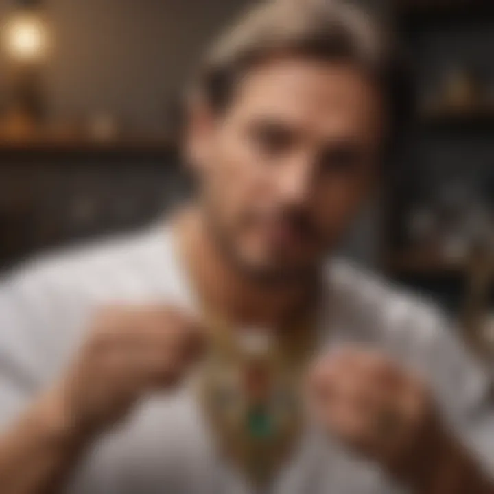 An artisan skillfully crafting a unique piece of jewelry, highlighting the intricate design process.