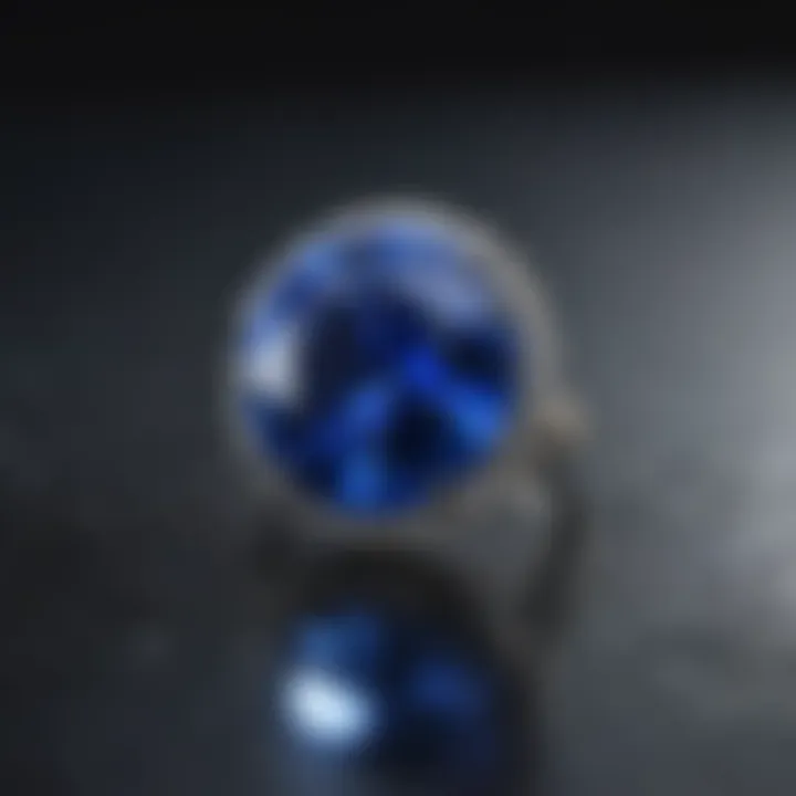 Radiant blue sapphire showcasing its rich color