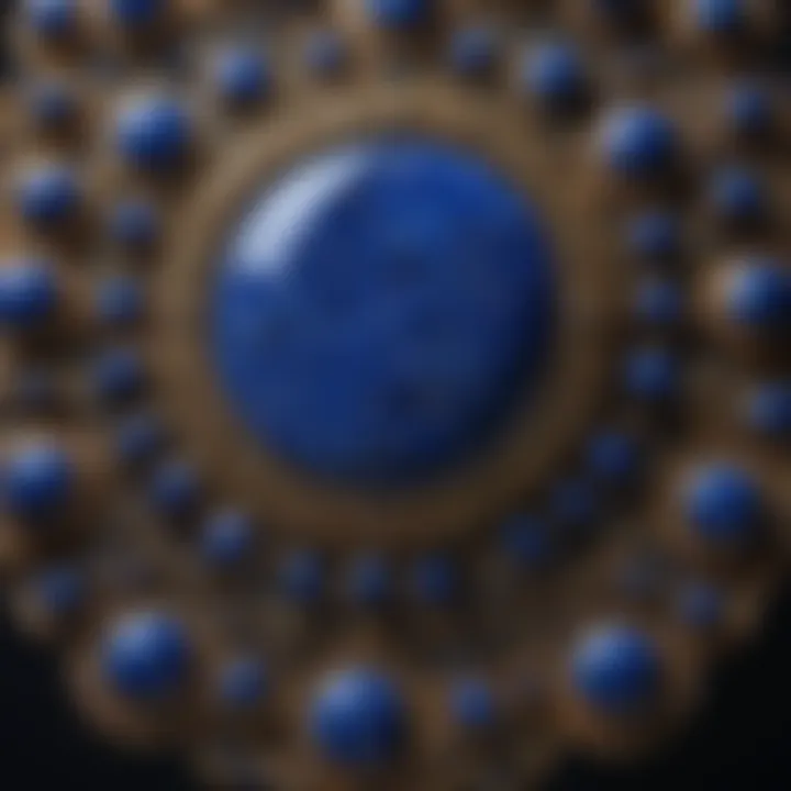 An ancient artifact made of lapis lazuli, illustrating its historical significance in cultural contexts.