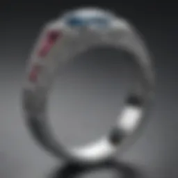 Close-up of a polished platinum ring band showcasing its luster