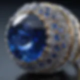 Close-up of a vibrant blue sapphire showcasing its clarity and brilliance