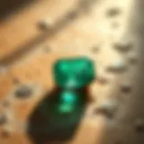 Vibrant emerald stone reflecting light
