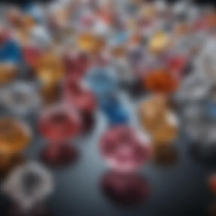 Diverse collection of VVS E color diamonds reflecting market trends