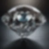 Close-up of a diamond showcasing its clarity and brilliance