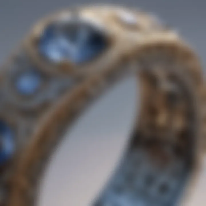 Intricate craftsmanship of a wedding ring
