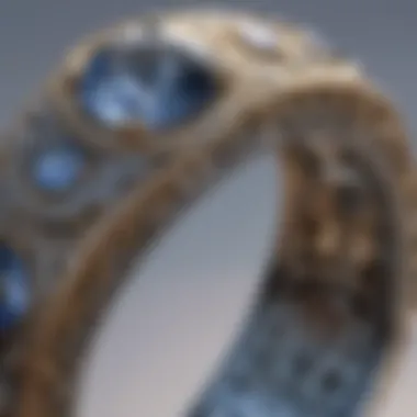 Intricate Craftsmanship of a Wedding Ring Intricate craftsmanship of a wedding ring