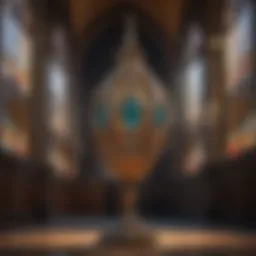 Intricate design of a Tiffany cathedral setting showcasing the elegance of gemstone placement.