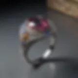 Elegant ring with sparkling gemstones