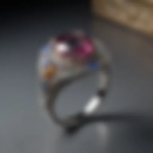 Elegant ring with sparkling gemstones