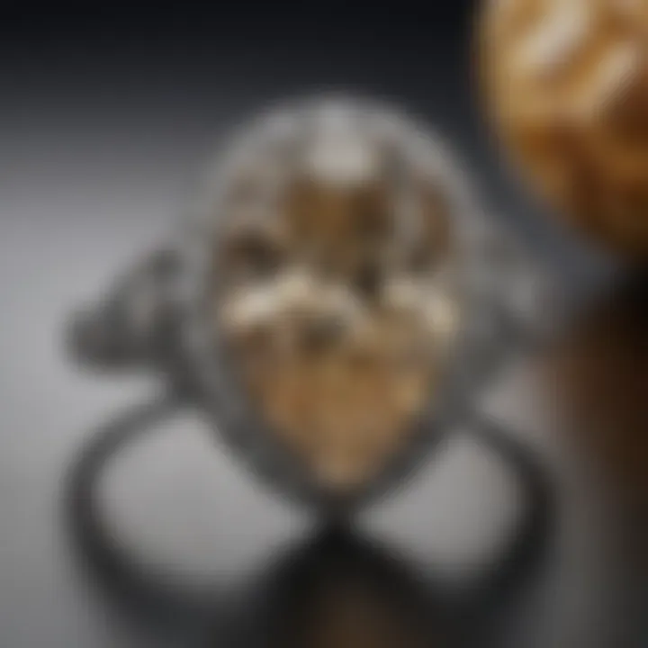 Antique pear diamond ring showcasing timeless elegance