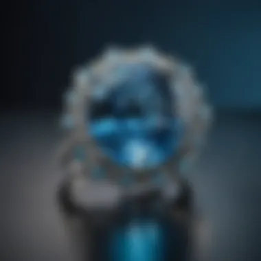 The Beauty of Blue Topaz A vivid blue topaz gemstone displayed on a velvet background