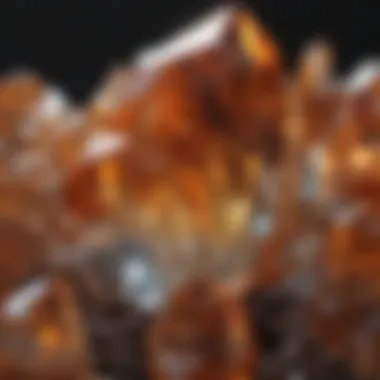Natural Formation of Topaz A close-up of a rough topaz crystal showcasing its natural formation