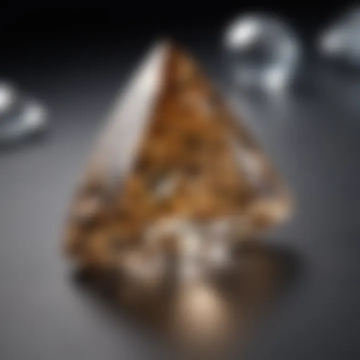 Elegant trillion cut diamond showcasing its unique triangular shape