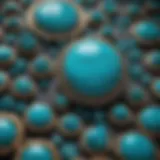 Vibrant turquoise stones showcasing their unique coloration.