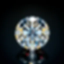 A close-up view of a shimmering diamond showcasing its brilliance and clarity