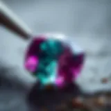 An exquisite alexandrite gemstone showcasing its unique color-changing properties