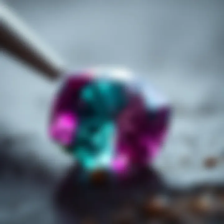 An exquisite alexandrite gemstone showcasing its unique color-changing properties