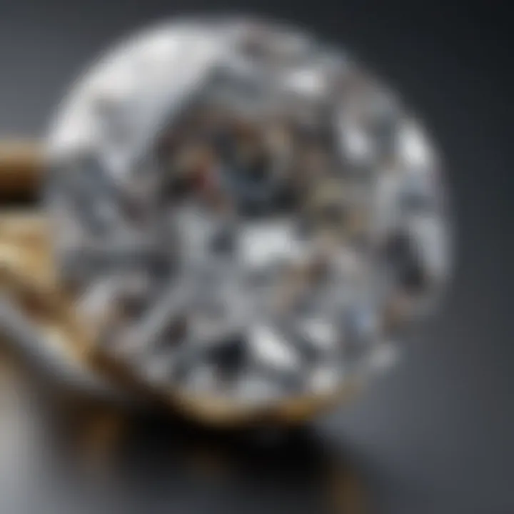 Close-up view of diamond grading and quality assessment tools