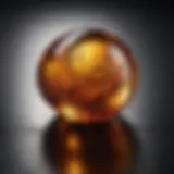 Natural amber specimen showcasing its rich color and inclusions