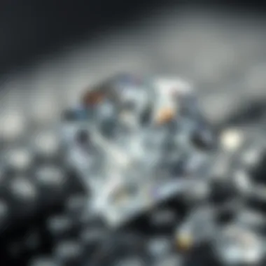 Illustration of the carbon crystallization process in synthetic diamonds