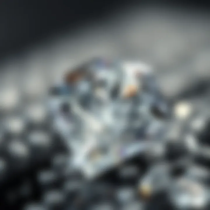 Illustration of the carbon crystallization process in synthetic diamonds