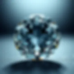 Close-up view of a synthetic diamond showcasing its clarity
