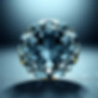 Close-up view of a synthetic diamond showcasing its clarity