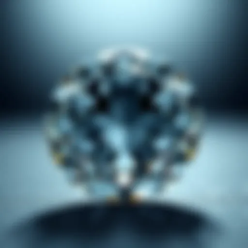 Clarity of Synthetic Diamonds Close-up view of a synthetic diamond showcasing its clarity