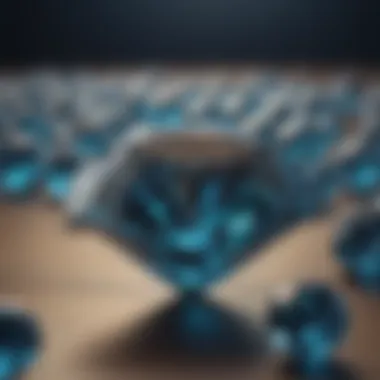 Understanding Diamond Grading Illustration depicting the grading scale of diamonds with a focus on blue diamonds