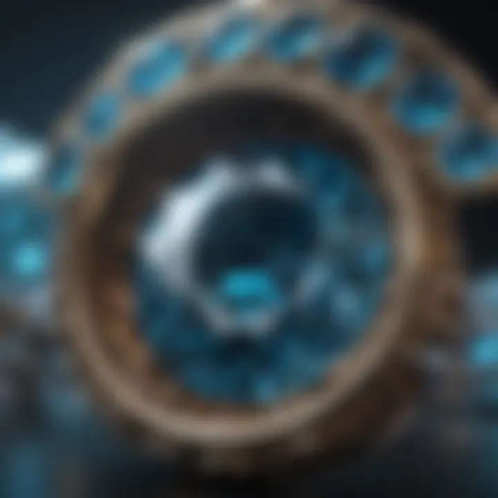 Graph showing market trends for blue diamonds over the years